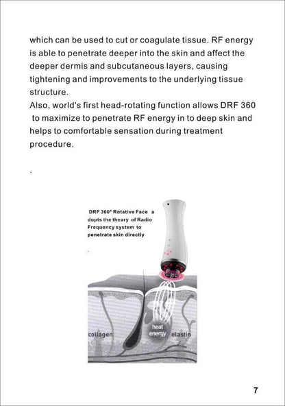 Anti Aging TE360 - Thermal TE360 Radio Frequency, reduce wrinkles and fine lines, tighten sagging skin, mini facelift, lunch break facelift