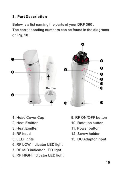 Anti Aging TE360 - Thermal TE360 Radio Frequency, reduce wrinkles and fine lines, tighten sagging skin, mini facelift, lunch break facelift